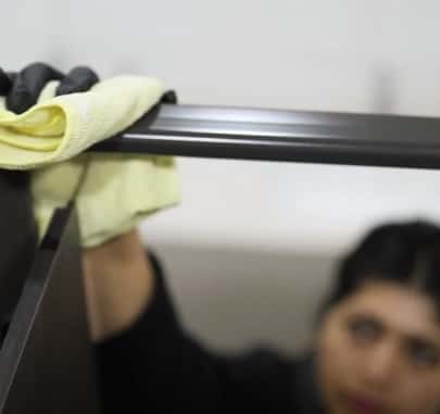Team Member cleaning