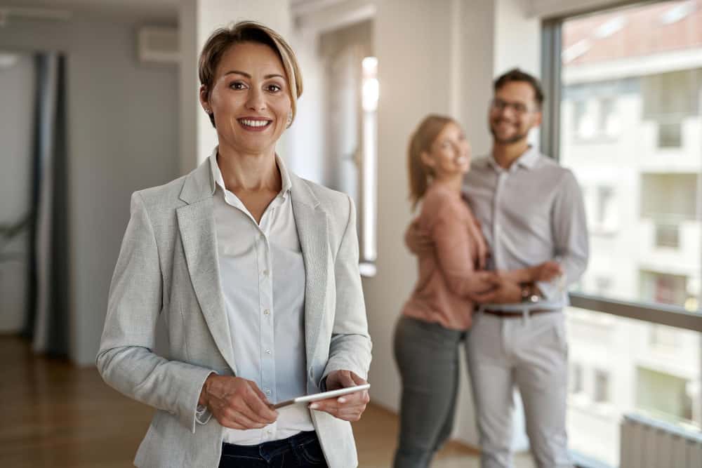 Property manager standing infront of the camera